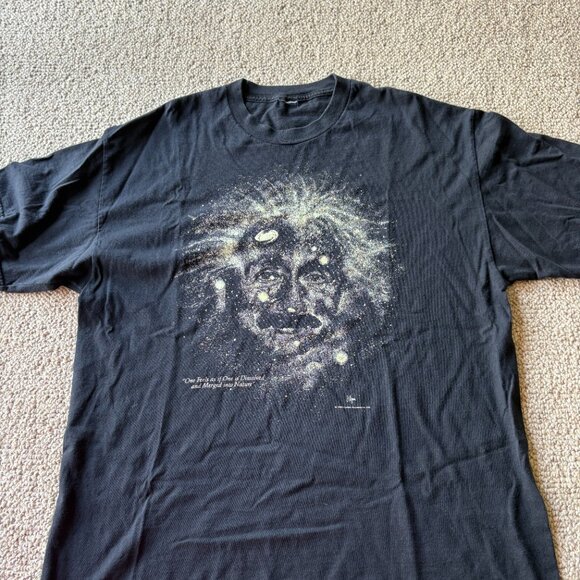Einstein SPIE T-Shirt L Single Stitch Glow Physics Science Vintage 1993 Tech - Picture 2 of 7